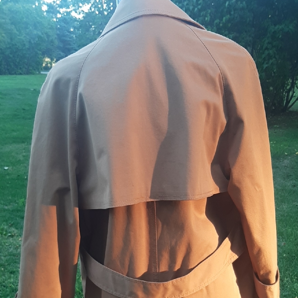Zara NWOT Classic Caramel🟤Double Breasted Trench Coat🧡SIZE Oversized Small - Picture 8 of 14
